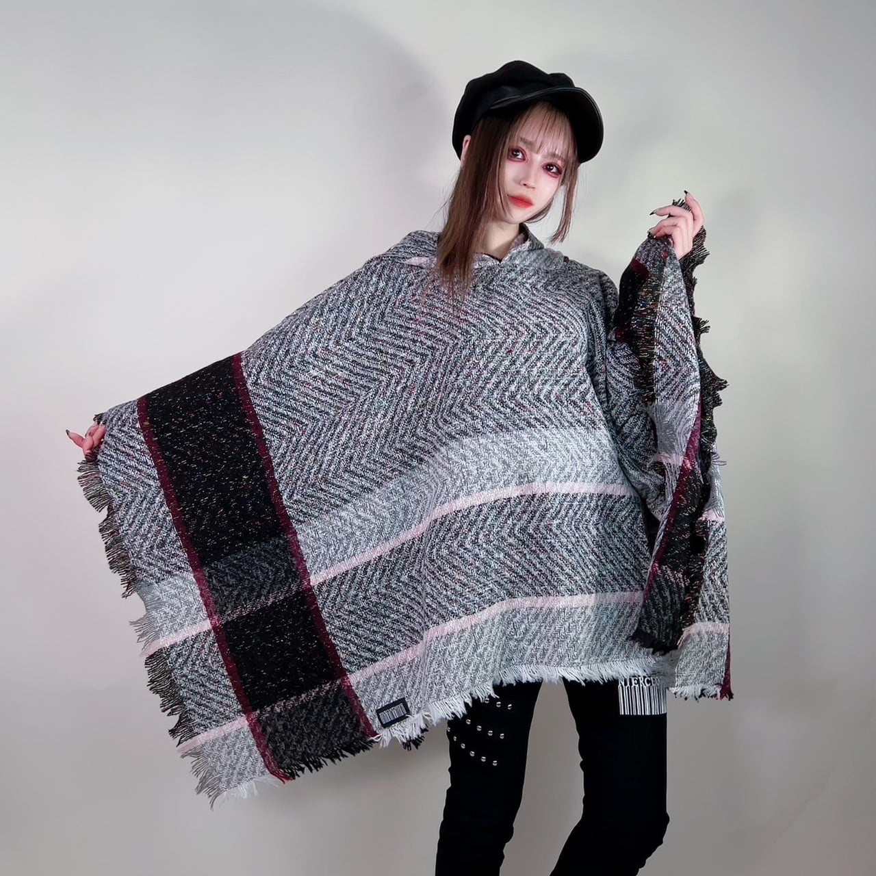 完売品 NieR 折り鶴 フードジッパー ポンチョ 和柄