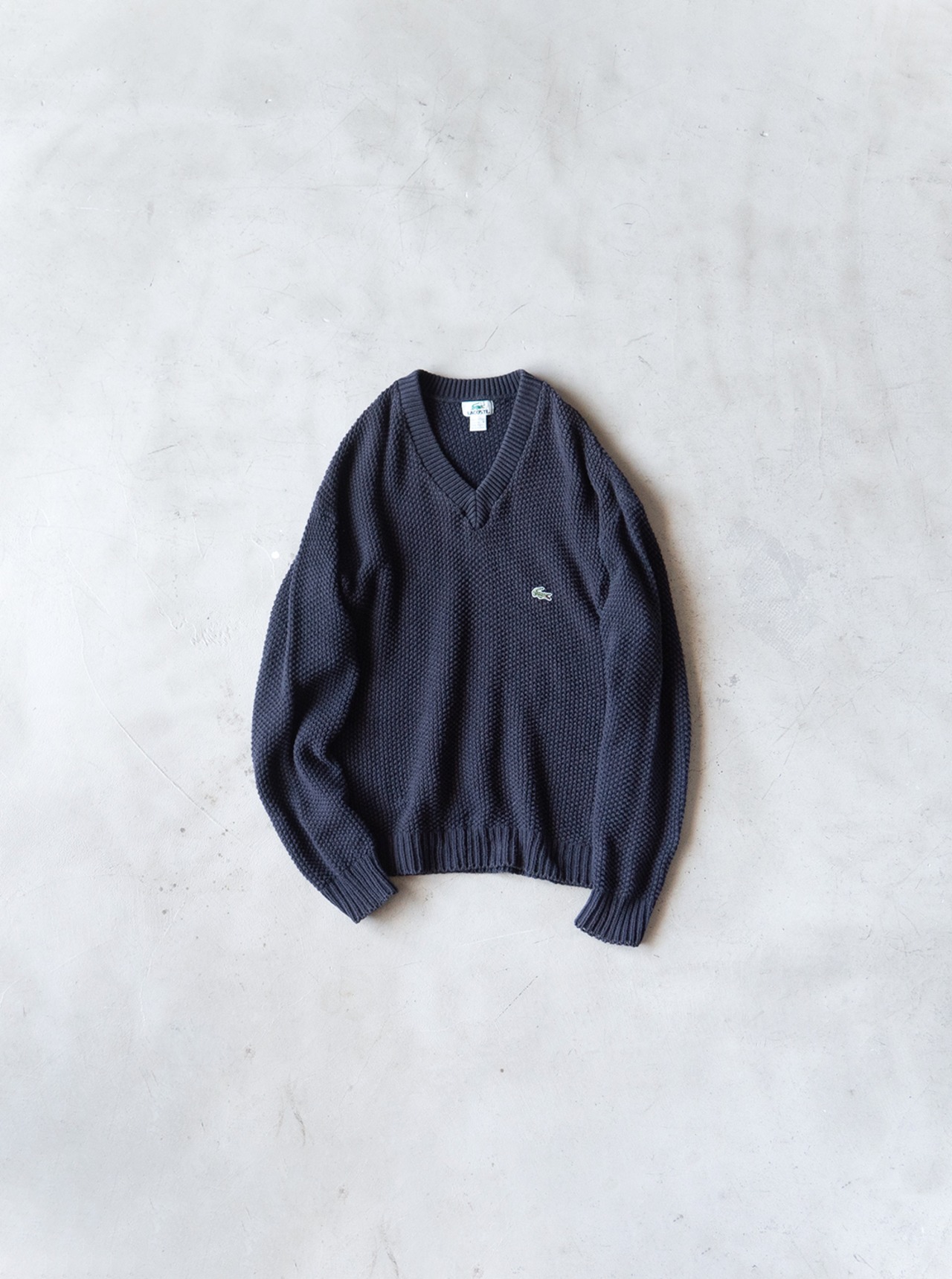 "IZOD LACOSTE" 1980s Cotton V-neck knit