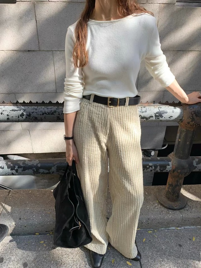 (即納) LIFFEY / Corduroy banding pants