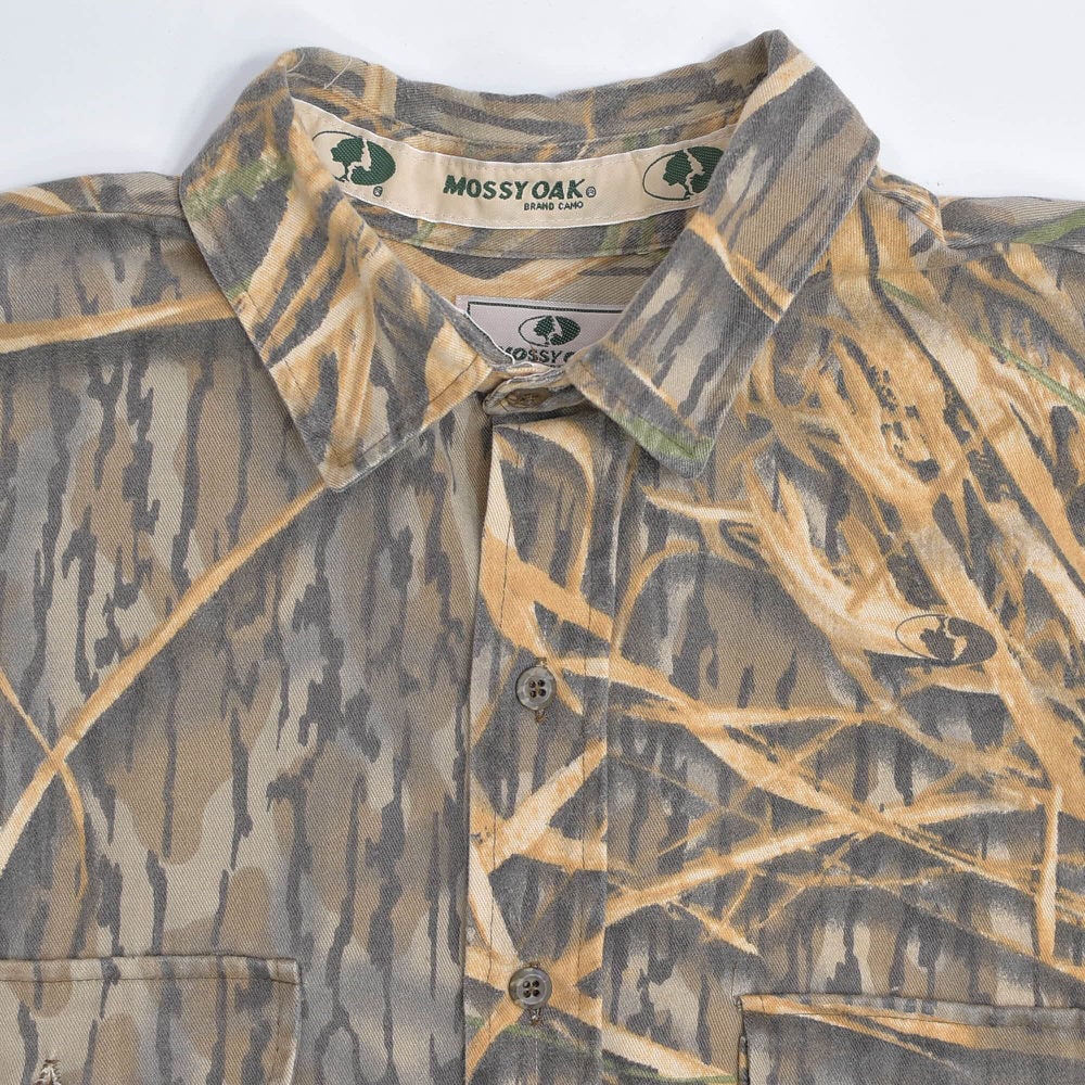 80～90s MOSSY OAK リアルツリーカモ シャモアクロス コットンシャツ