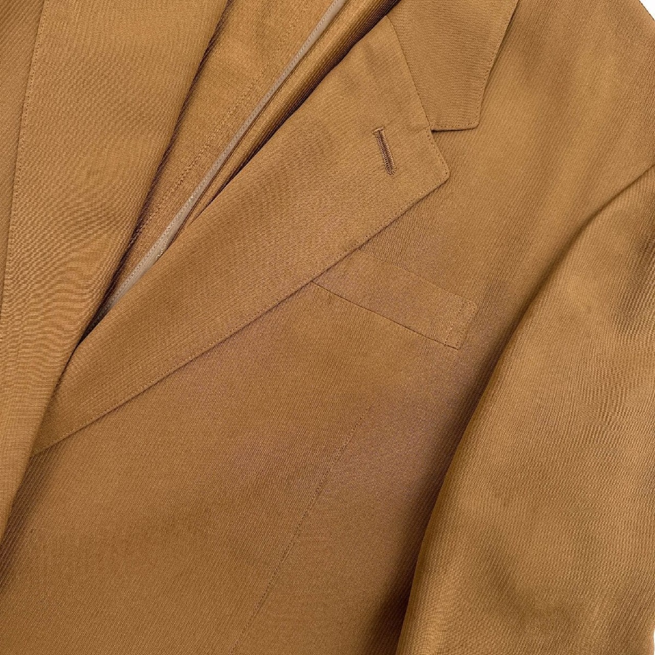 シルク100%◆Mademoiselle NON NON SPORTS マドモアゼルノンノン テーラードジャケット 薄手 Mサイズ/ブラウン系/レディース パパス