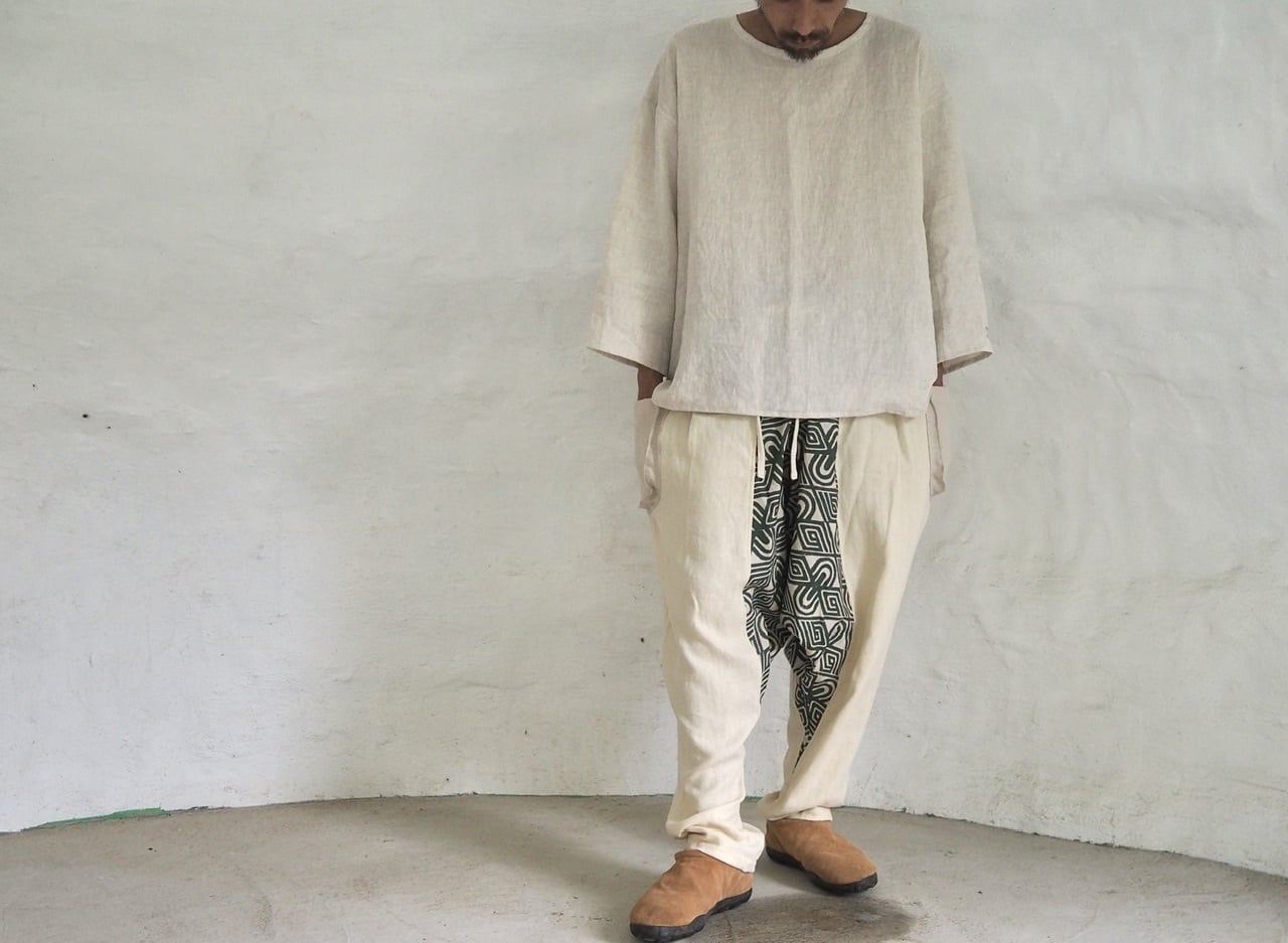 Hemp×Organic cotton /サルエルパンツ | isica 〜 心を緩め、暮らしを
