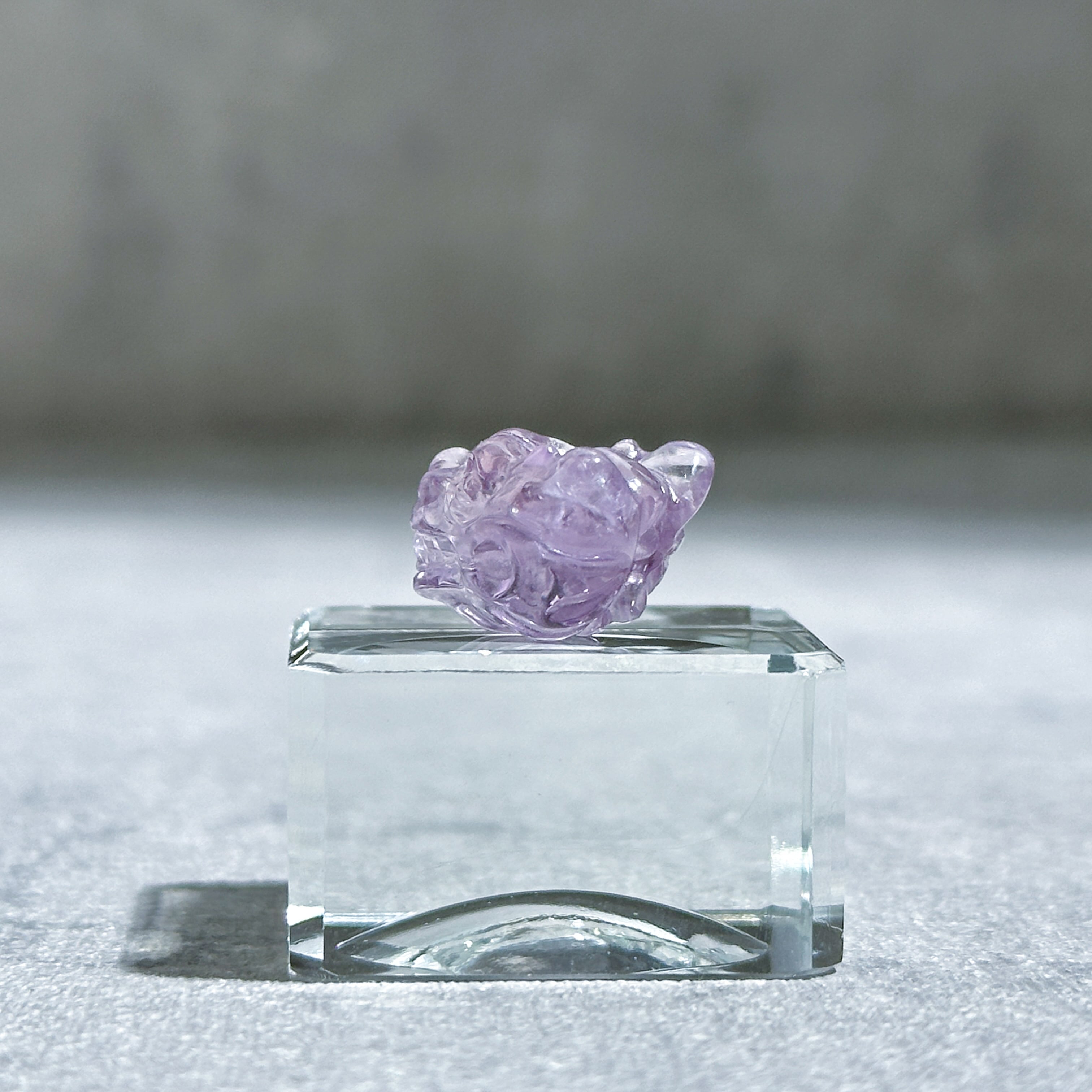 アメジスト ミニドラゴンヘッド(穴あき)02◇ Amethyst Dragon Head