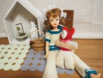 赤いくま　古いJAPANぬいぐるみ　 画像20
