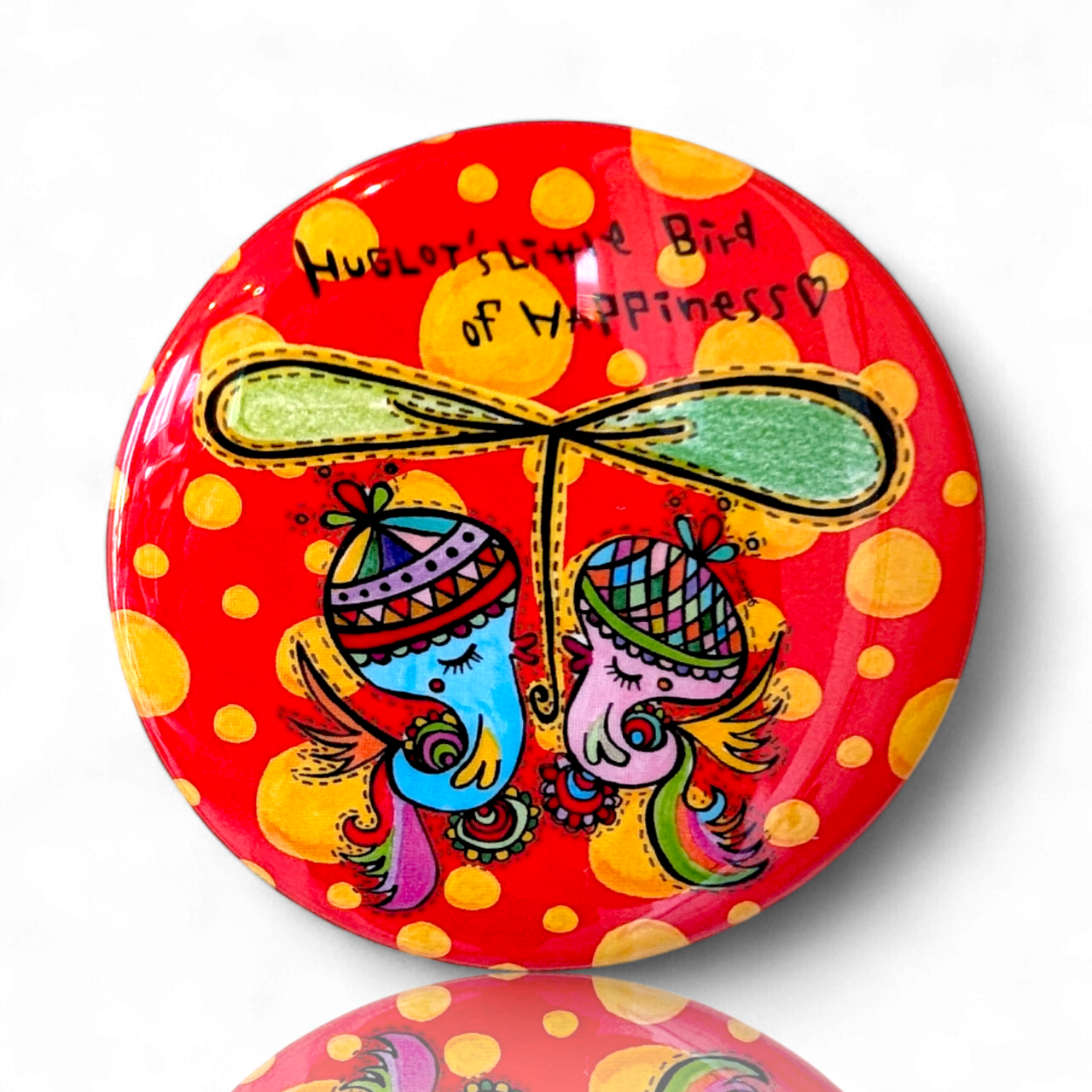 pipi BIG 缶バッジ HUGLOTとりちゃん