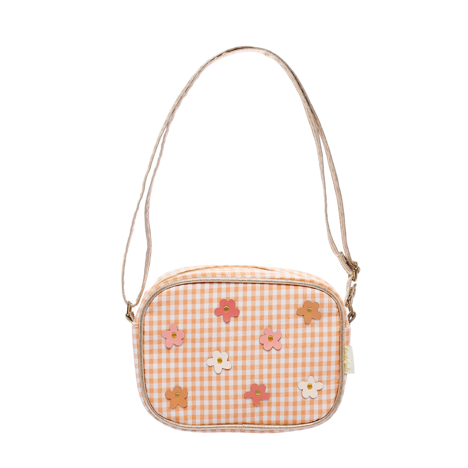G2412C-Edelweiss Gingham Bag-CORAL