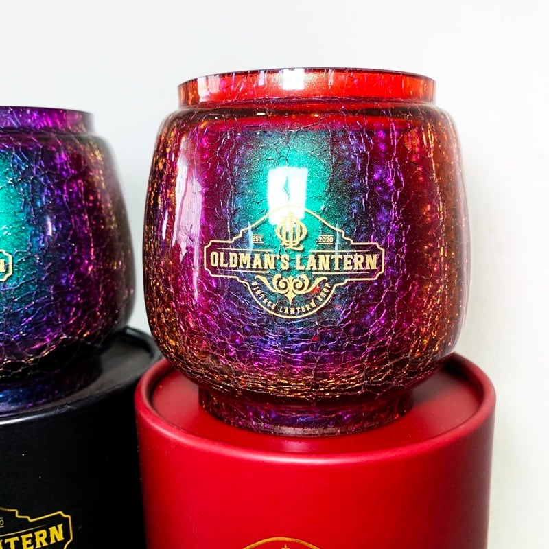 【新作】クラックグラス カメレオン レッドアンバー Feuerhand ホヤ 275 276 デイツ BAT ホヤ グローブ 吹きガラス