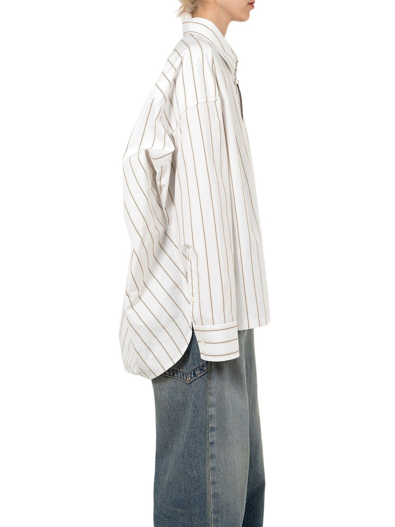 【25AW】Maison MIHARA YASUHIRO ミハラヤスヒロ / LEON Embroidery Stripe Shirt / ストライプシャツ - 4