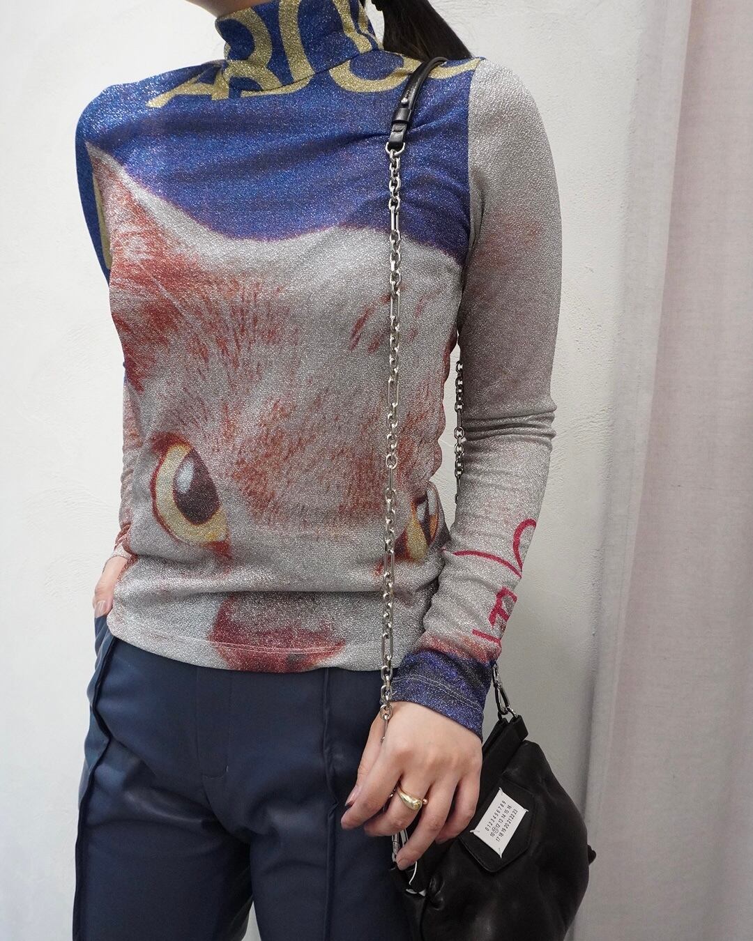 YOHEI OHNO 22AW graphic glitter tops