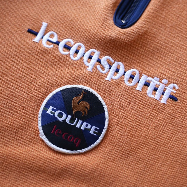 "le coq sportif" loose silhouette half-zip high-neck pullover