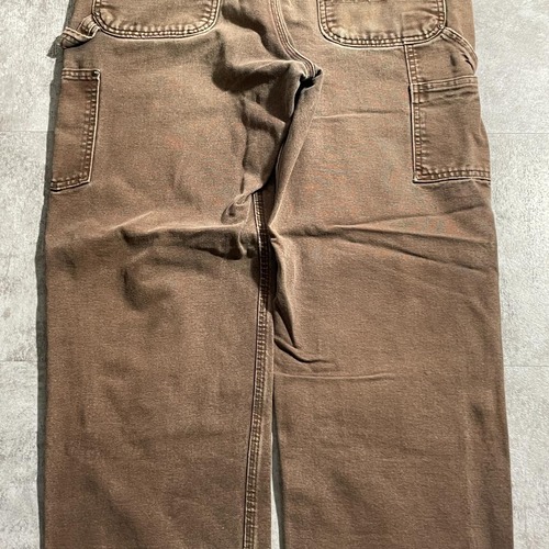 USA生地製 ダークブラウン ダブルニー Carhartt B136 36×32 詳細写真15