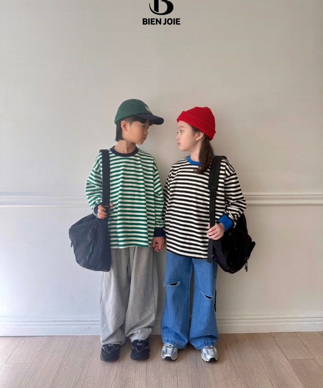 《送料無料》予約:マレンストライプT【BIENJOIE】※ジュニアサイズ