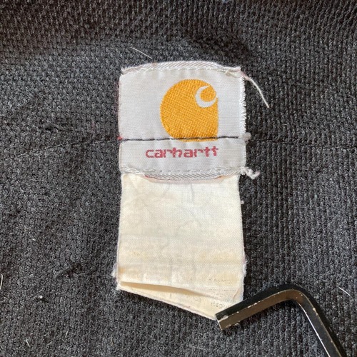90s Carhartt アクティブジャケット ブラック フェード 無地 USA製 jacket 詳細写真11