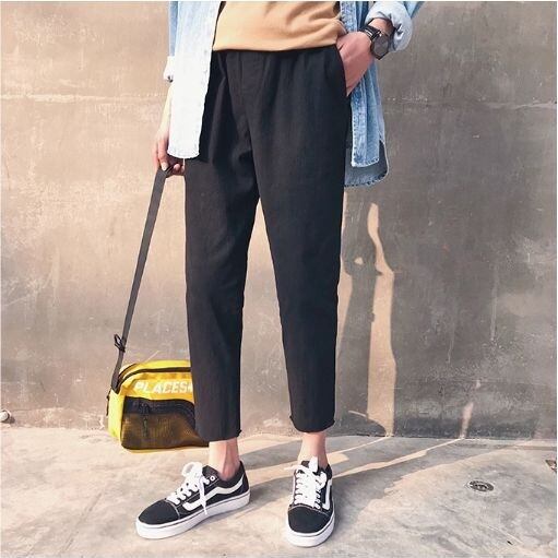 全3色 パンツ ゆったり ウエストゴム 無地 シンプル ラフ