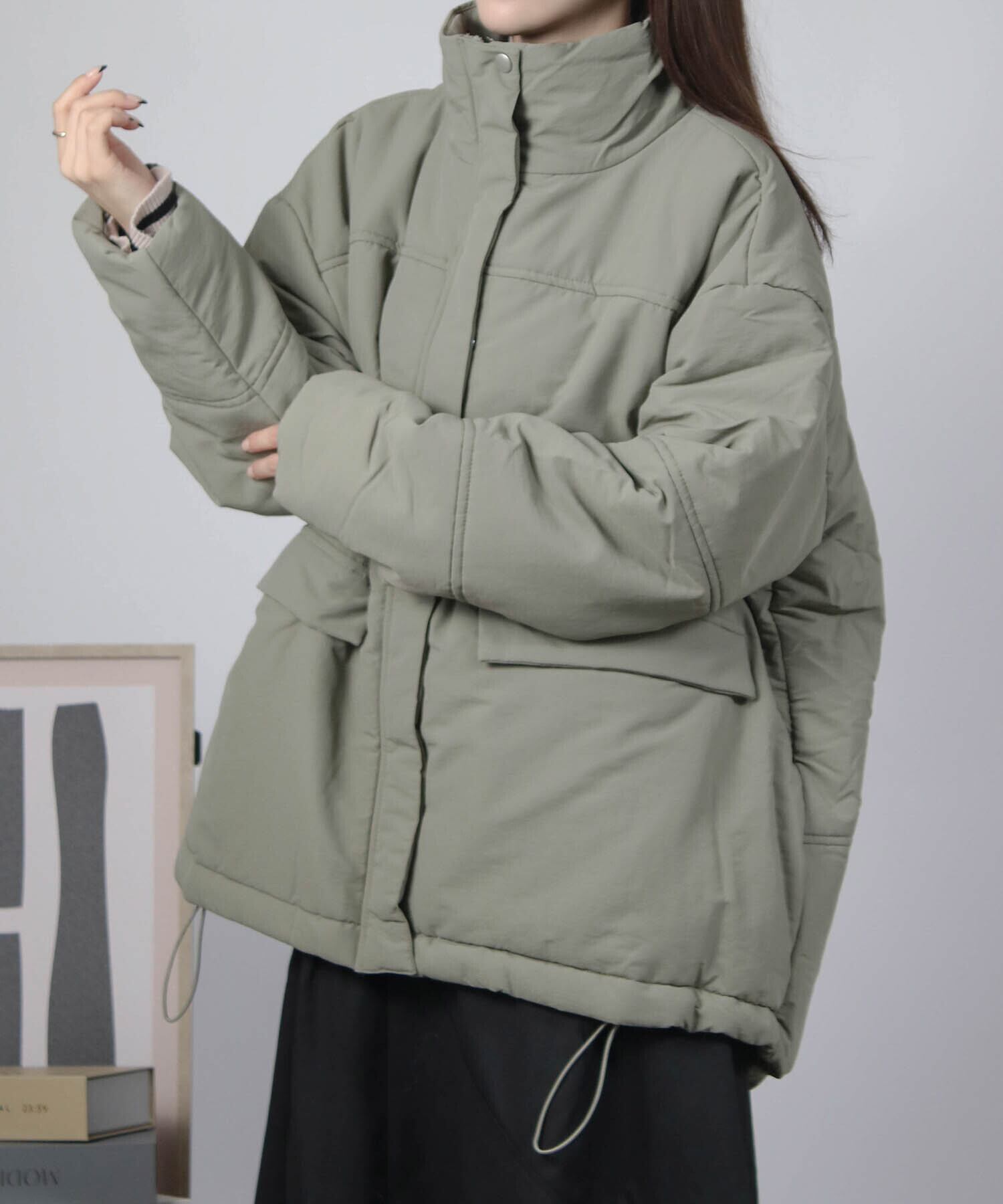 スタンド中綿コート