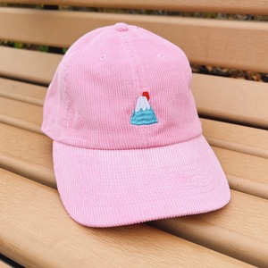 【コーデュロイキャップ】「あめだまとふじさん」ピンク