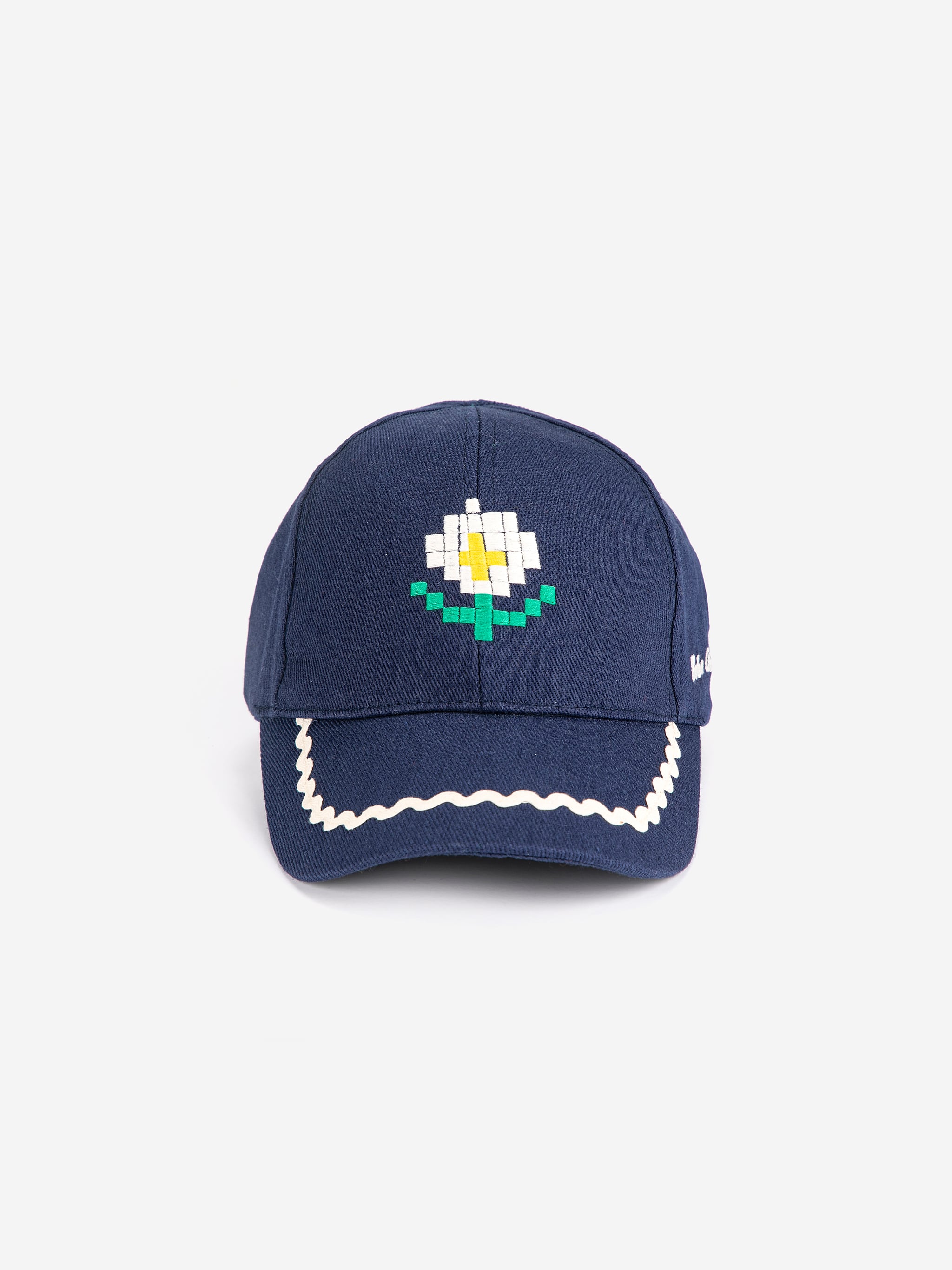 【26SS】bobochoses(ボボショーズ)Pixel Daisy twill cap(52cm/54cm)帽子 キャップ デニム デイジー