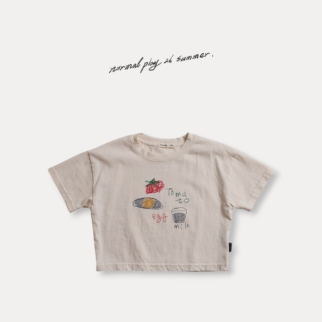 《即納》送料無料【normal play】Egg Half Sleeve Tee