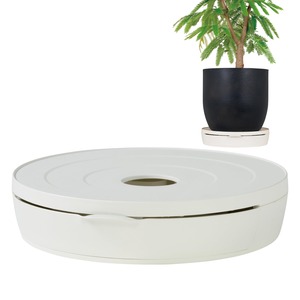 【努力特価】ポットキーパー 鉢植え受け皿 植木鉢用鉢皿 7?12号鉢対応 観葉植物 室内・ベランダの床置きに ? 排水を簡単に処理し、清潔に育てる ? ホワイト