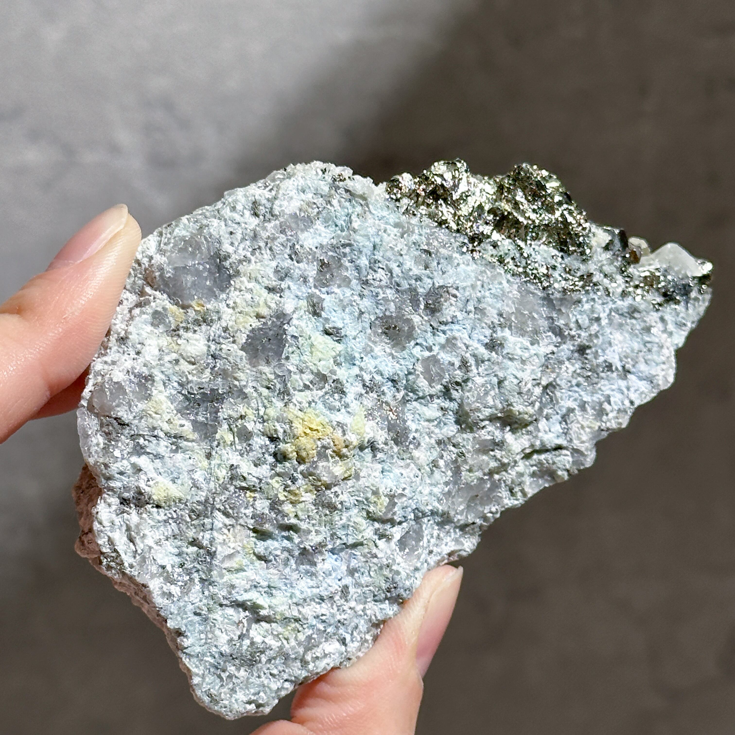 クリアクオーツwithパイライト 原石03◇Clear Quartz with Pyrite