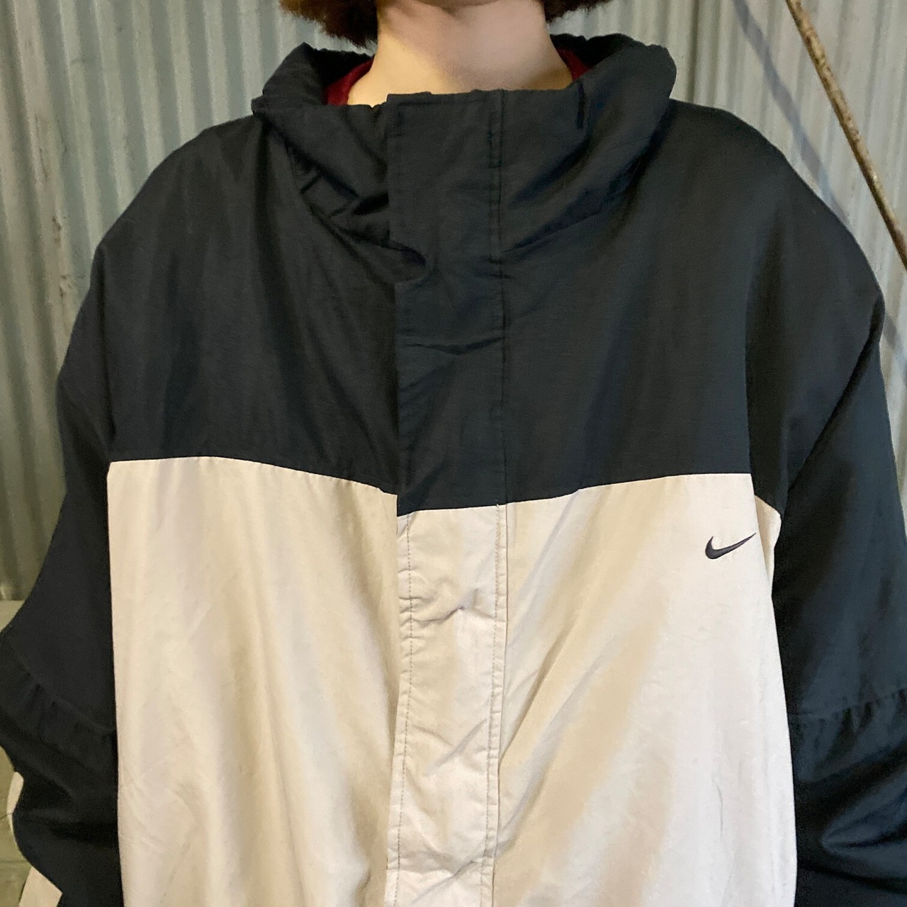 00年代 NIKE ナイキ バックロゴ刺繍 フリースライナー 中綿ジャケット 