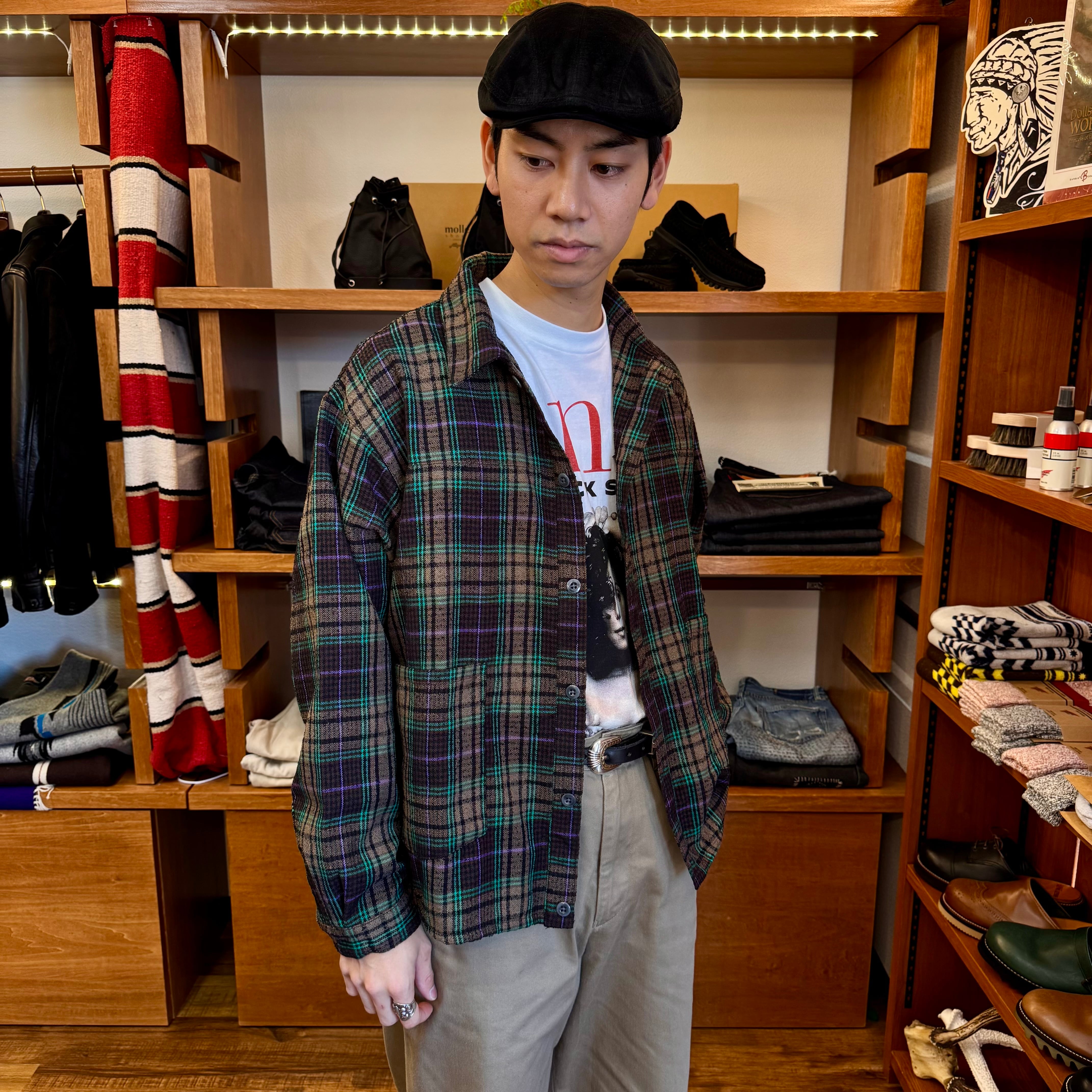 ナスングワム【Nasngwam】Live Check Jacket (green