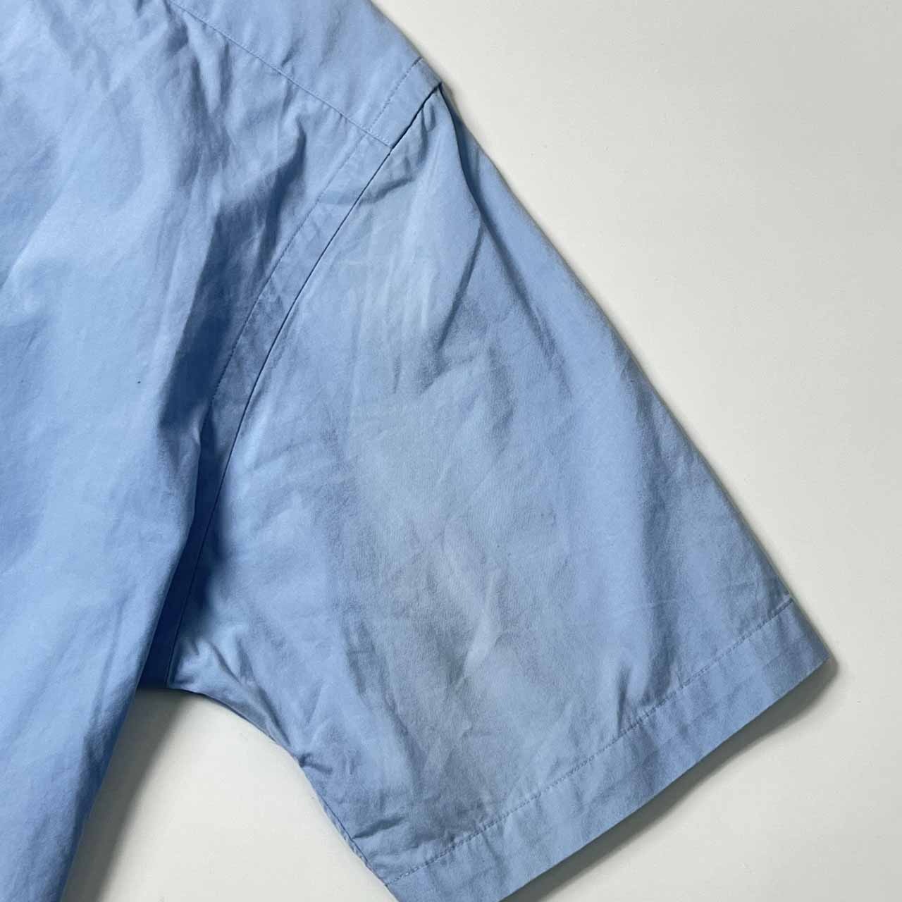 RALPH LAUREN ラルフローレン CLASSIC FIT ワンポイント BD ボタンダウン 半袖シャツ M/ブルー メンズ