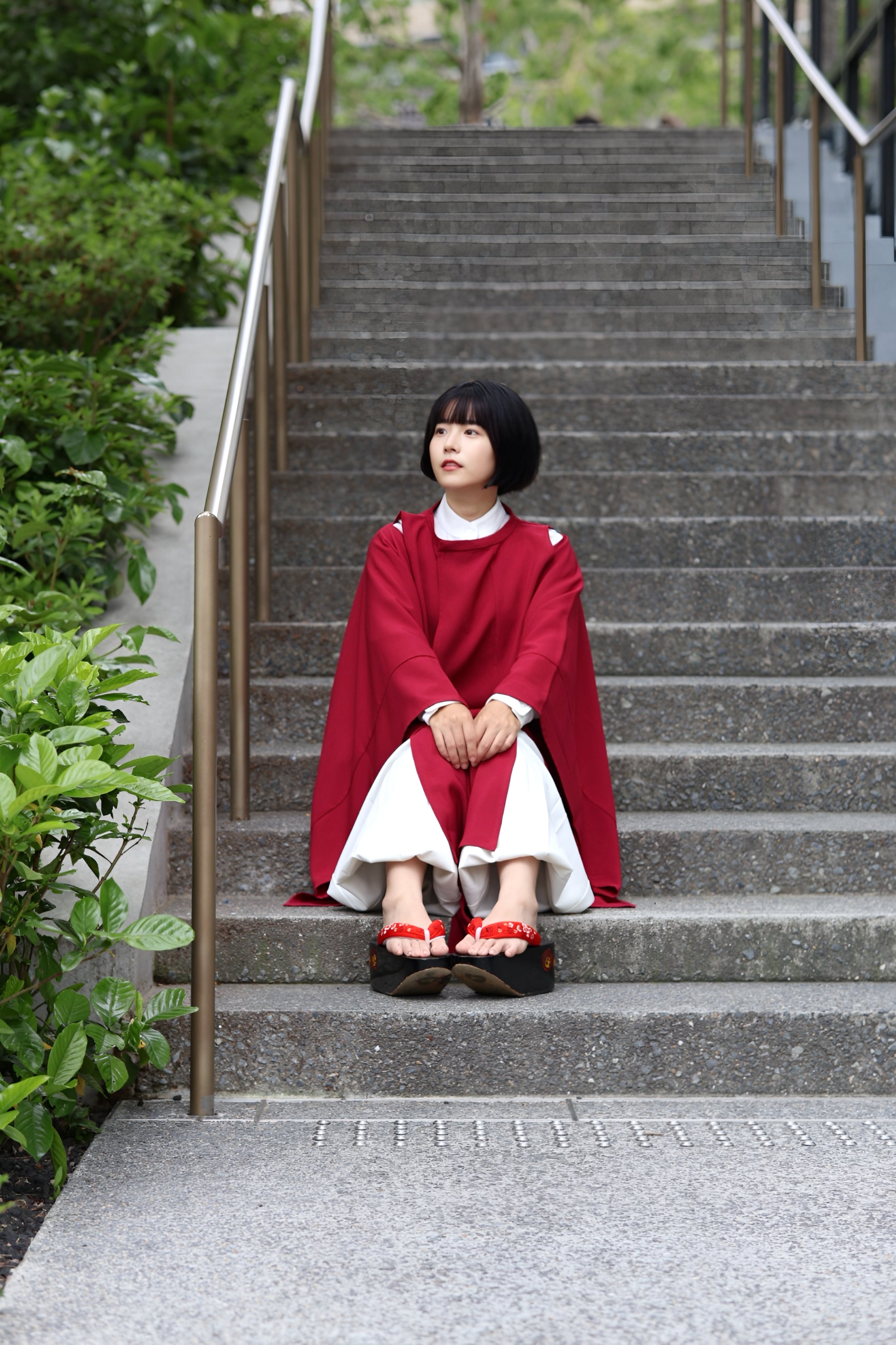 夏の平安モードロング ワインレッド | MISAMARU