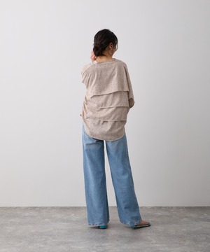 No.24021 バックフリルブラウス  Beige