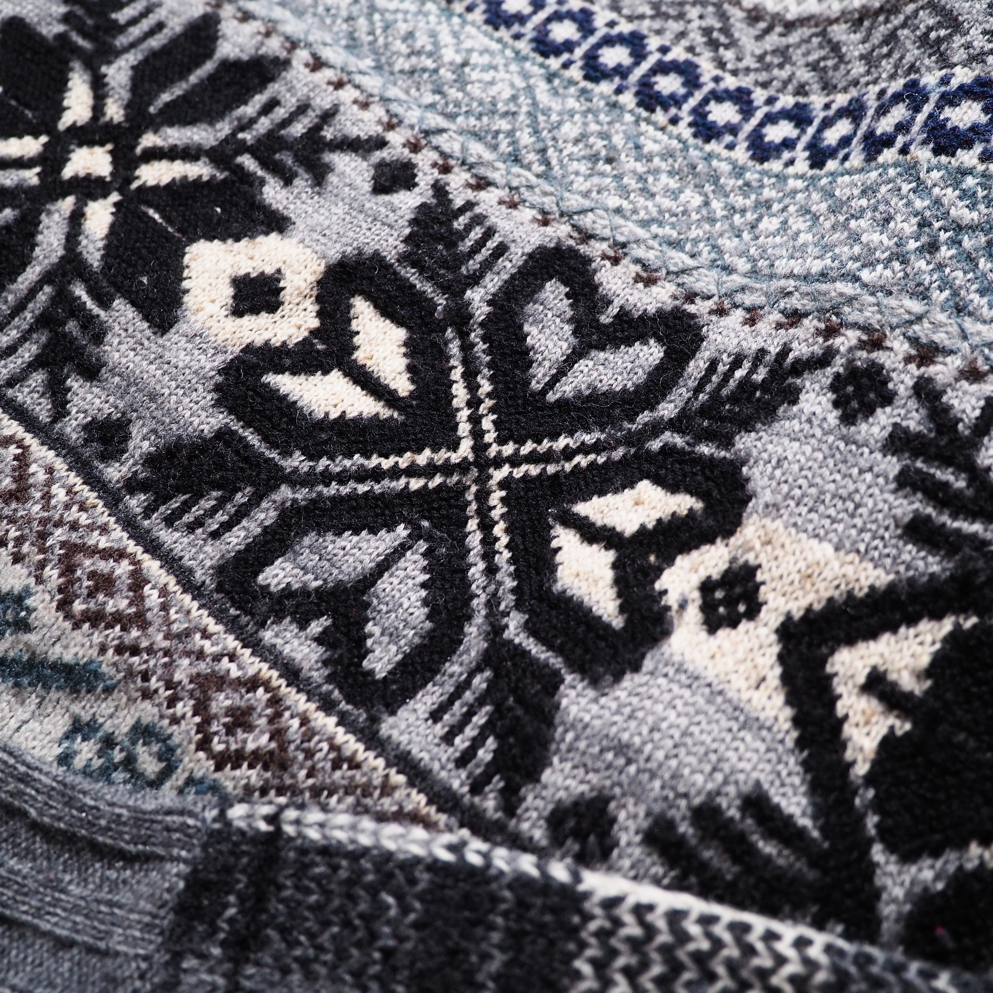 1990s ” KENZO ” Cold Nordic × check pattern combinations vintage knit