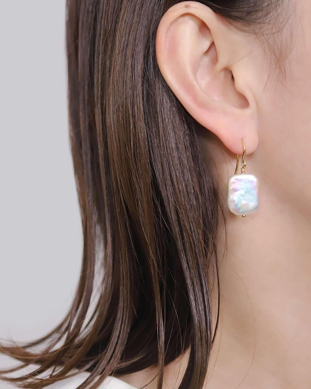 Square pearl pierce/earring【Sクラス】 | LARICA