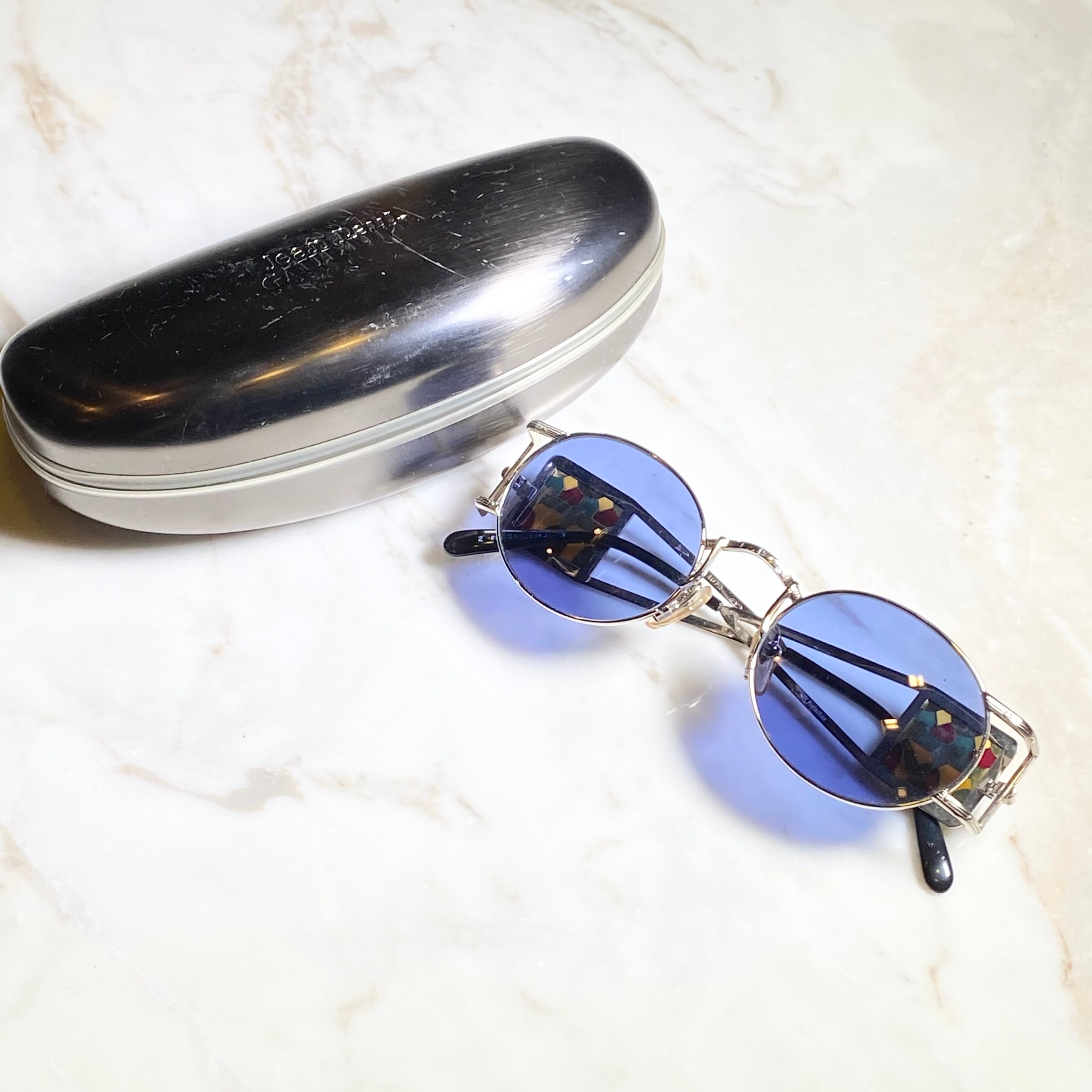 vintage JEAN PAUL GAULTIER stained glass design sunglasses “56