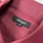 allegri アレグリ ポルトガル製生地 長袖シャツ サイズ 48(L) /玉虫系/レッド系/三陽商会