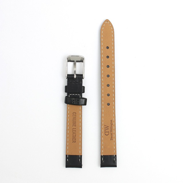 ダニエルウェリントン 腕時計 28mm用 DW00200189 本革 替えベルト SHEFFIELD ブラック シルバー