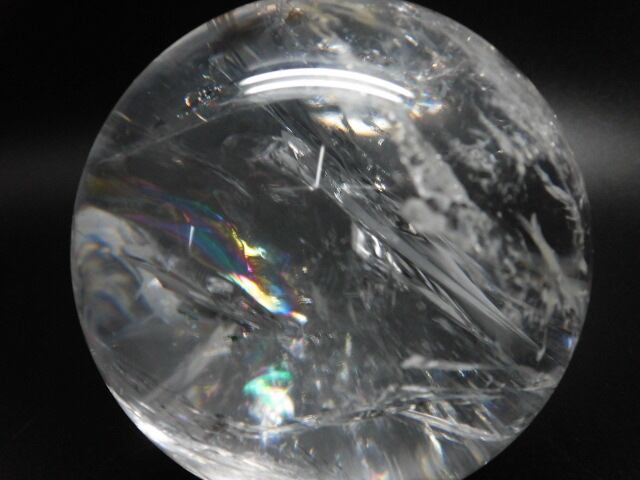 【送料無料】【高品質】80mm ブラジル産天然レインボー水晶玉 no.4