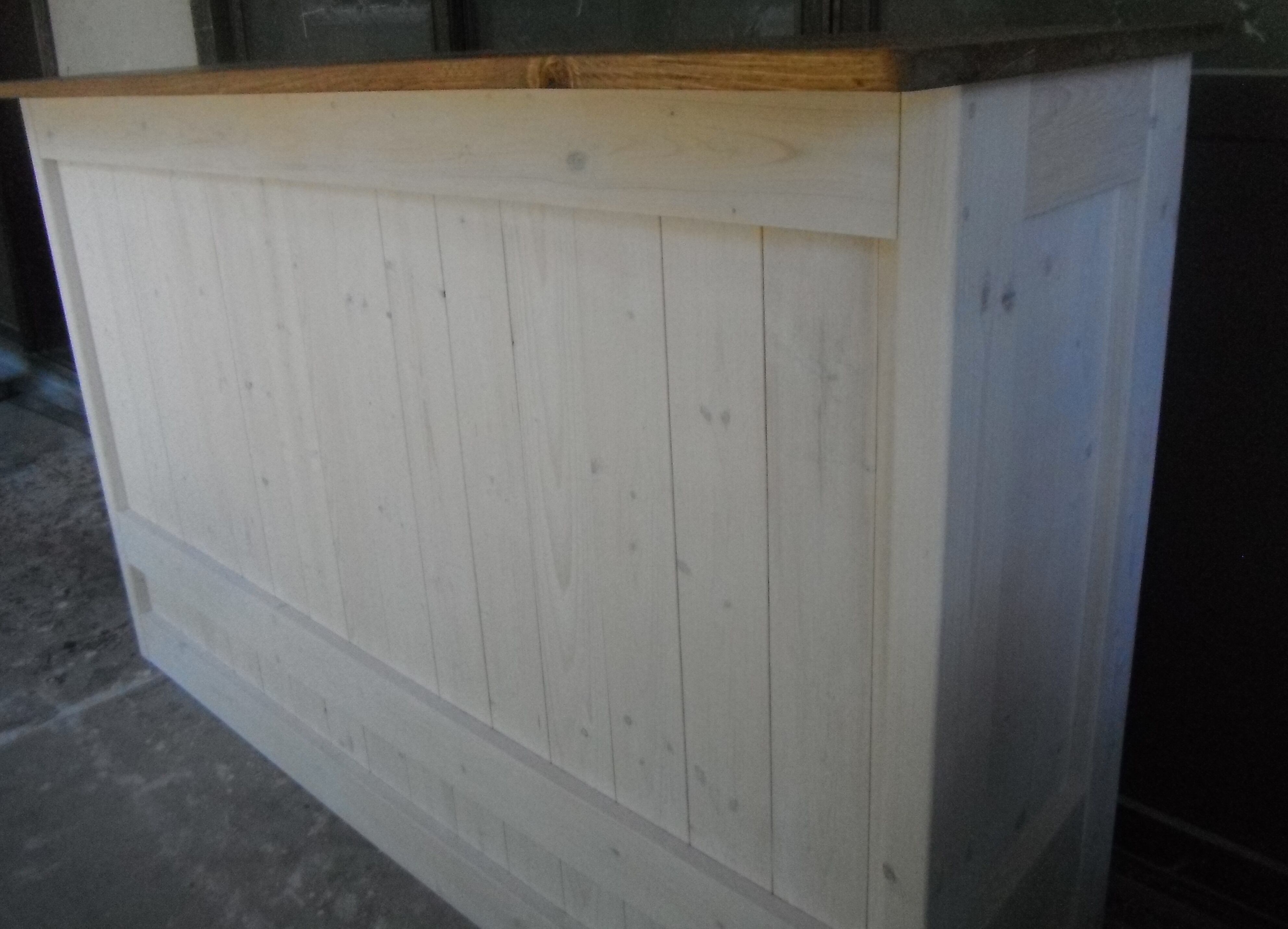 ☆【ホワイトツートン】レジカウンターテーブル【1200】カントリー調