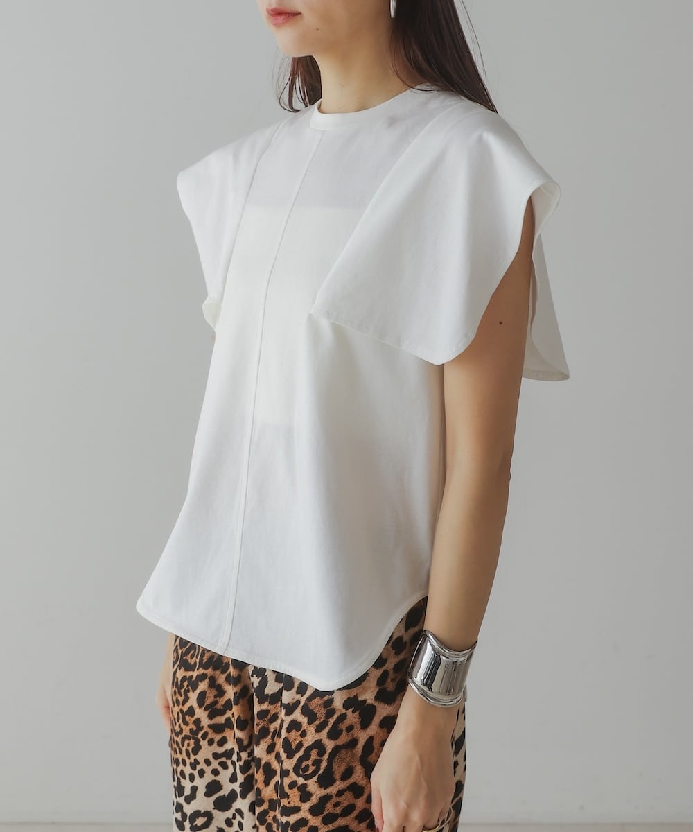 SNIDEL フリルカットブラウス SWCT244014 ライム SNIDEL フリルカットブラウス SWCT244014 ライム