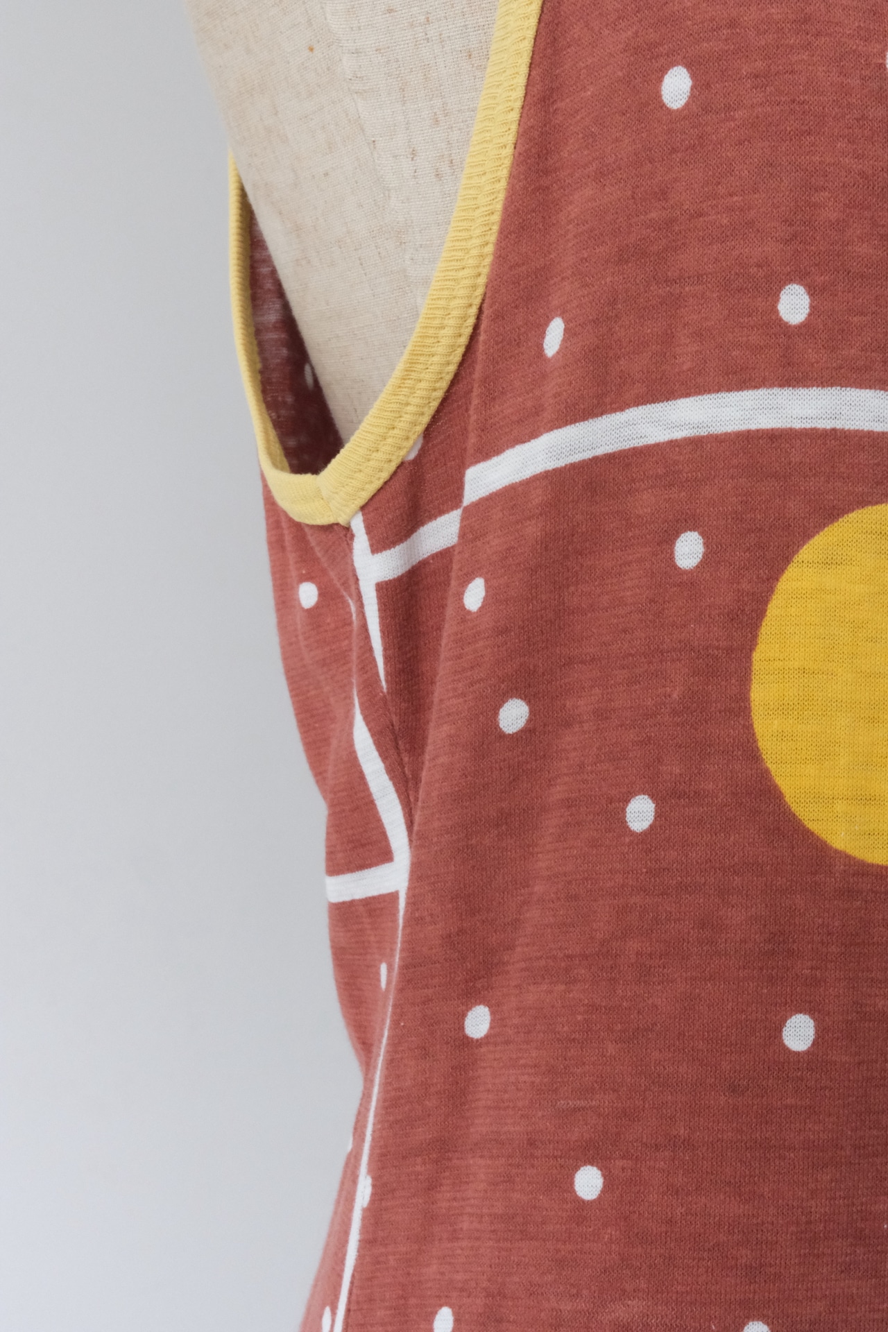 Vintage retro geometric dot maxi tank dress