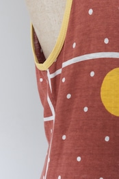 Vintage retro geometric dot maxi tank dress