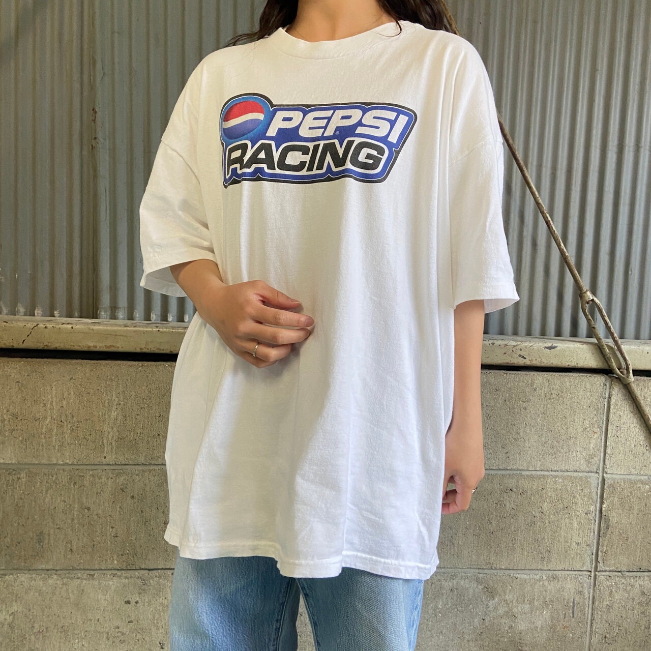 90年代 USA製 PEPSI ぺプシコーラ 企業ロゴ アドバタイジング Tシャツ 