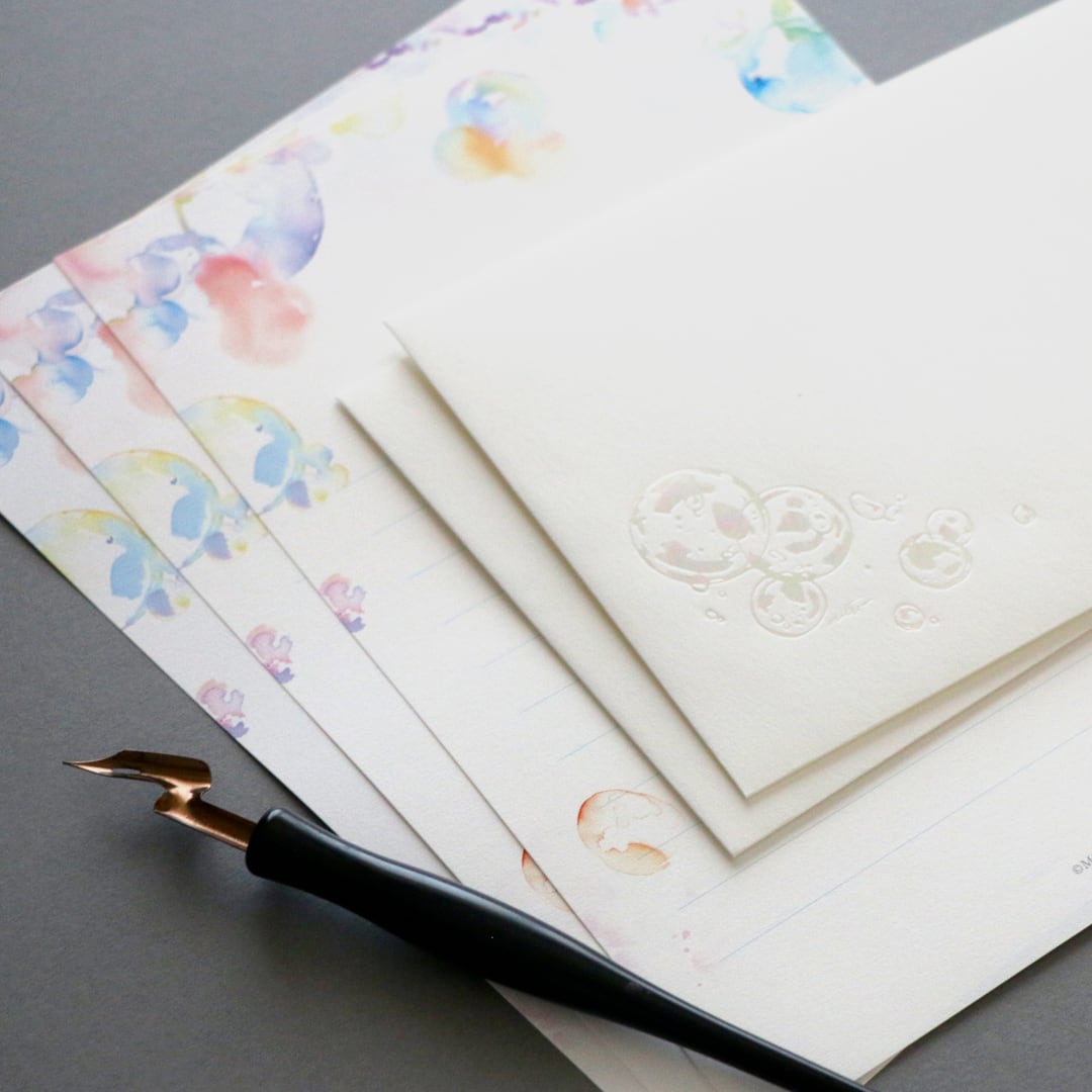 しゃぼん玉のレターセット