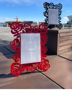 Arti e Mestieri フォトフレーム（ブラック）小 ブラック 薔薇 花 バラ 216-02