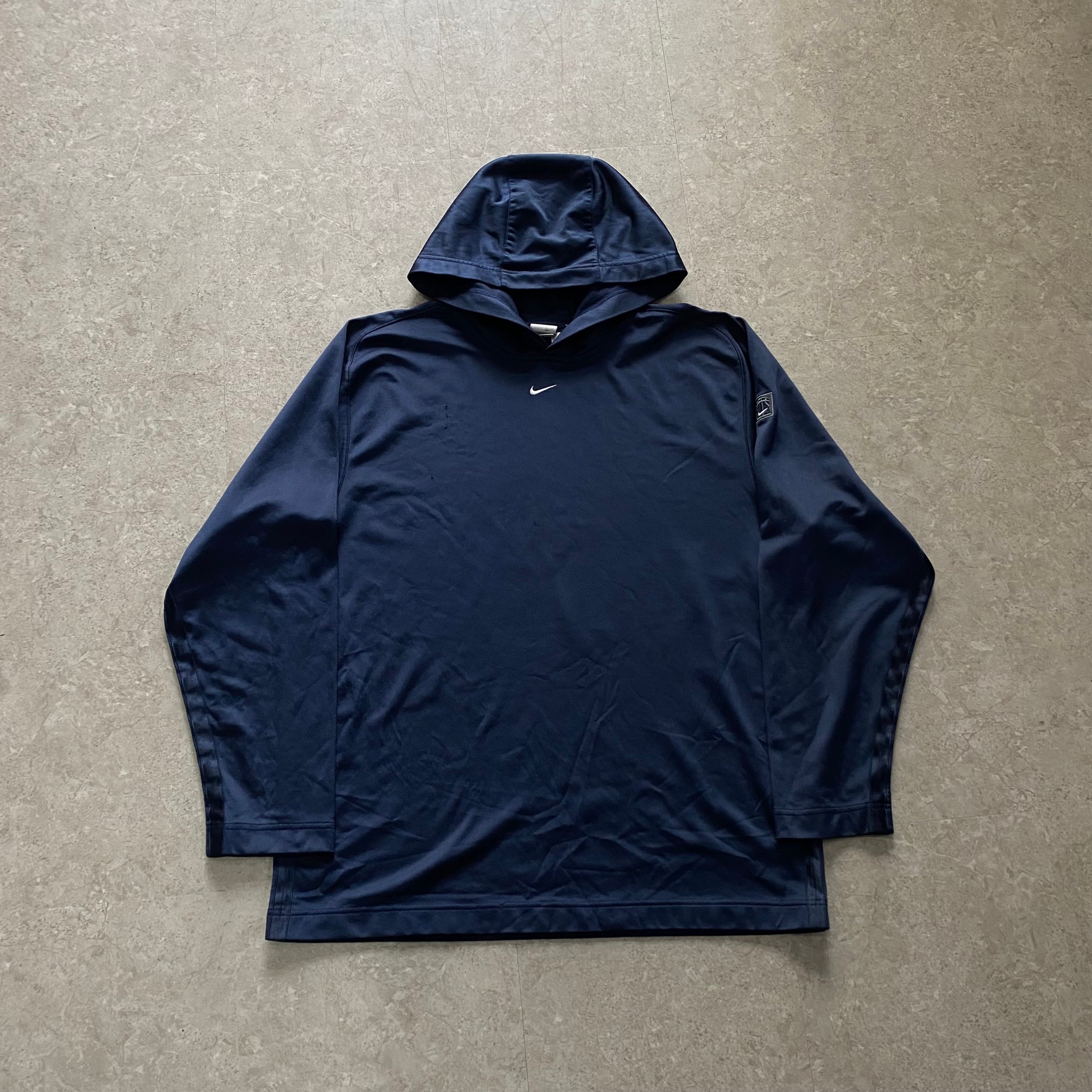 00s NIKE center swoosh polyester hoodie【仙台店】