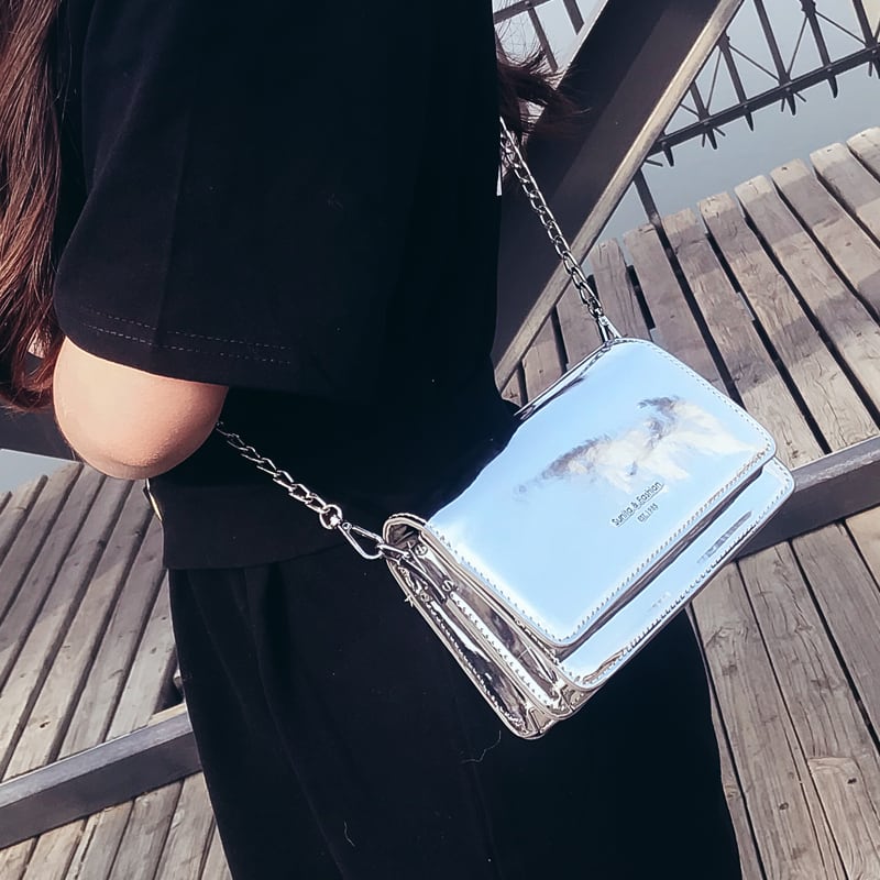 シングルチェーン クロスボディ スクウェア 手作りハンドバック33073900964