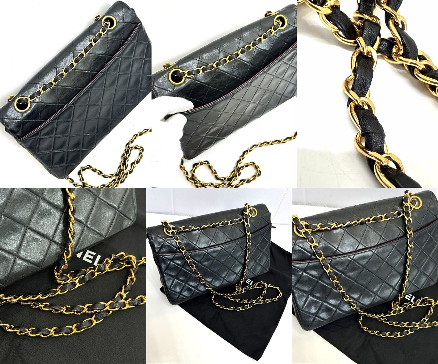 CHANEL シャネル マトラッセ 24 ダブルチェーン ショルダーバッグ
