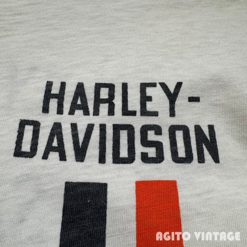 60's~ CHAMPION HARLEY DAVIDSON 染込みプリントTee チャンピオン