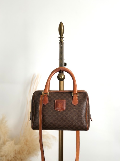 CELINE セリーヌ ハンドバッグ ブラック ロゴ レザー 2way vintage ヴィンテージ オールド jymunw