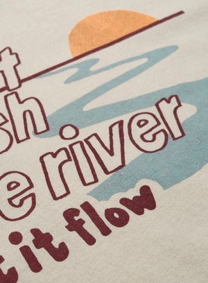 Nudie jeans ヌーディージーンズ  2023 summer collection Ricky Push The River Ivory 半袖Tシャツ