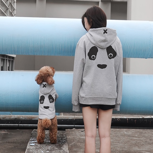 大型犬○ おそろいコーデセット! 背中のマークは反射材♪ パーカー