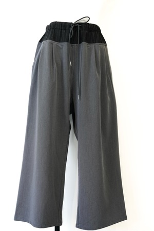 Nora Lily/Stripe Panel Relaxed Pants-Grey